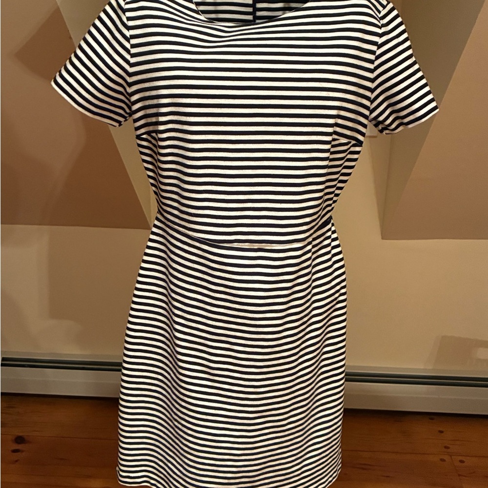 Old Navy Black and White Striped Mini Dress